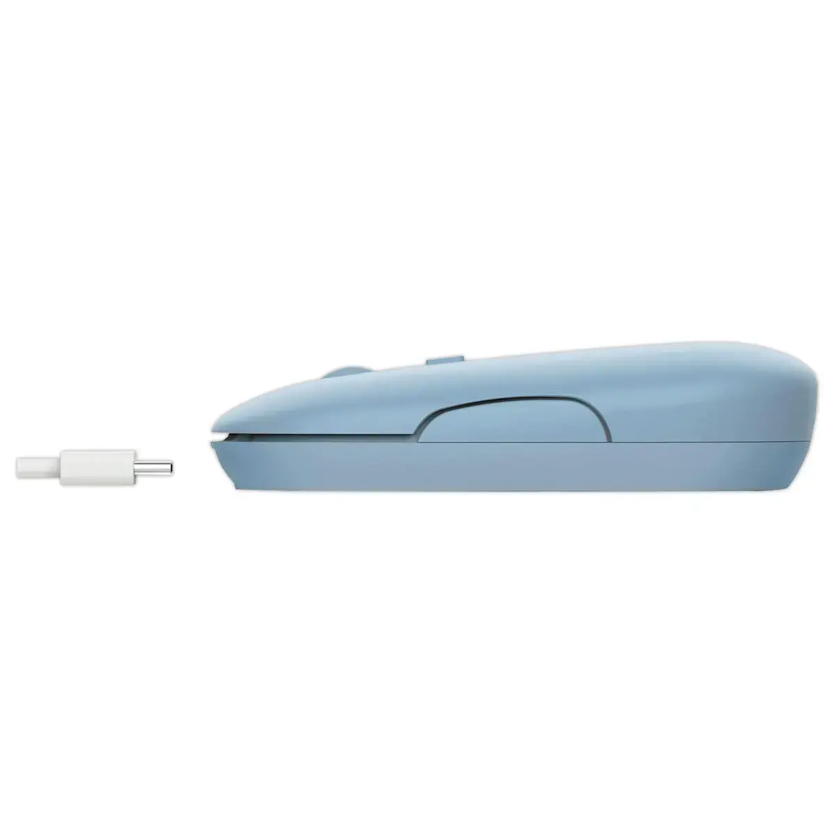 Souris sans fil PUCK ultra-plate rechargeable bleue photo du produit