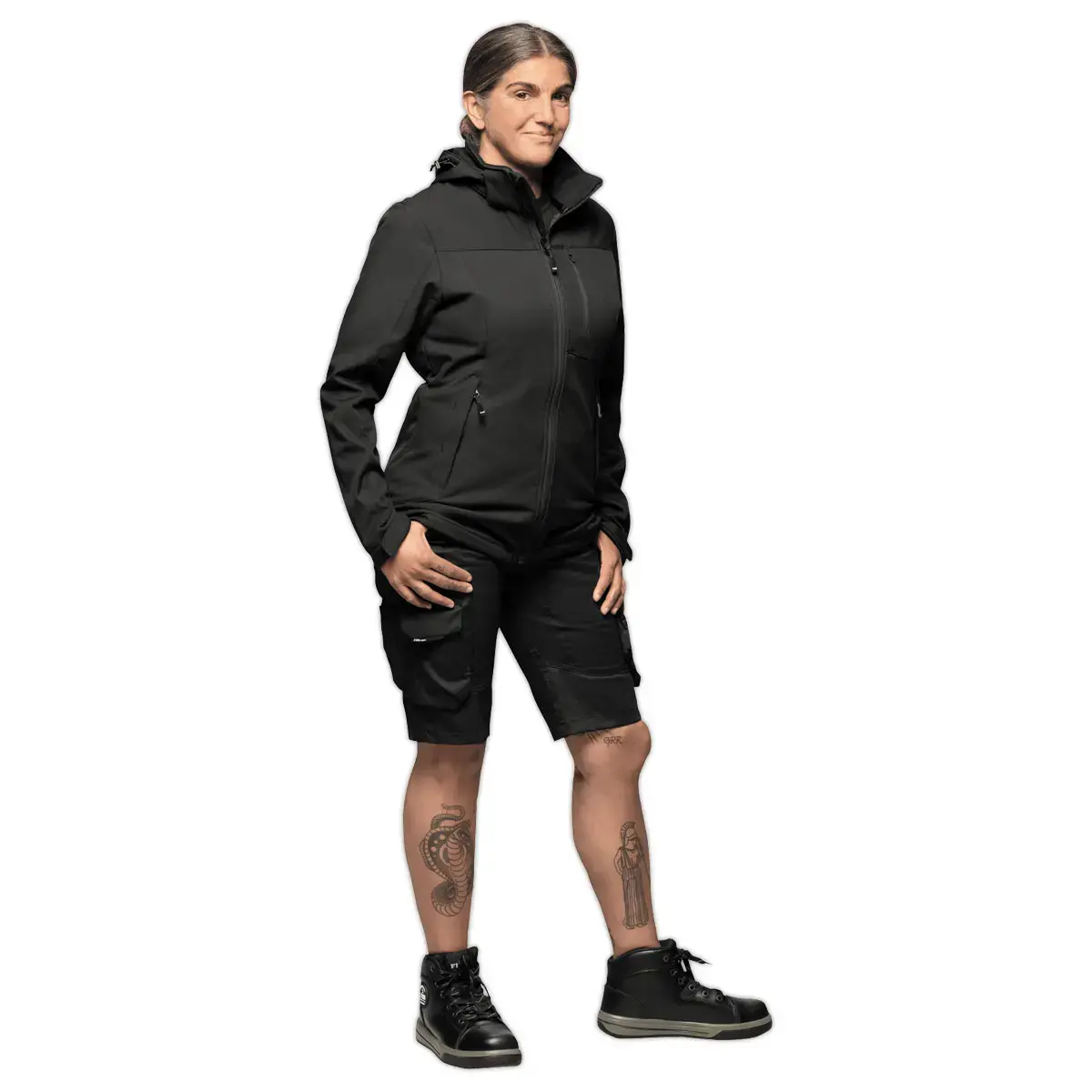 Bermuda de travail multipoches annika pour femme – noir – taille 46 photo du produit