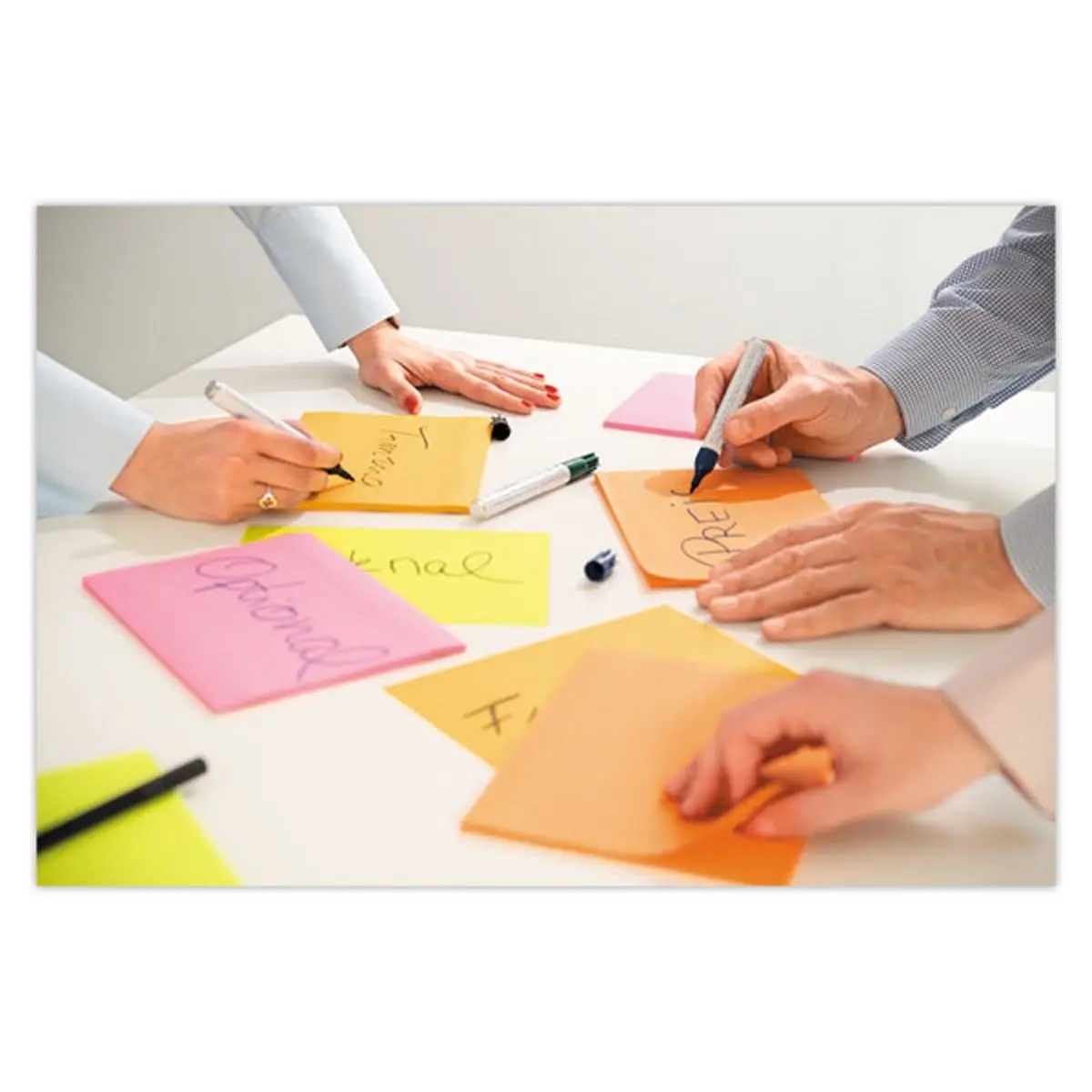 4 Blocs meeting notes super sticky -coloris assortis - 20x15,2 cm - POST IT photo du produit