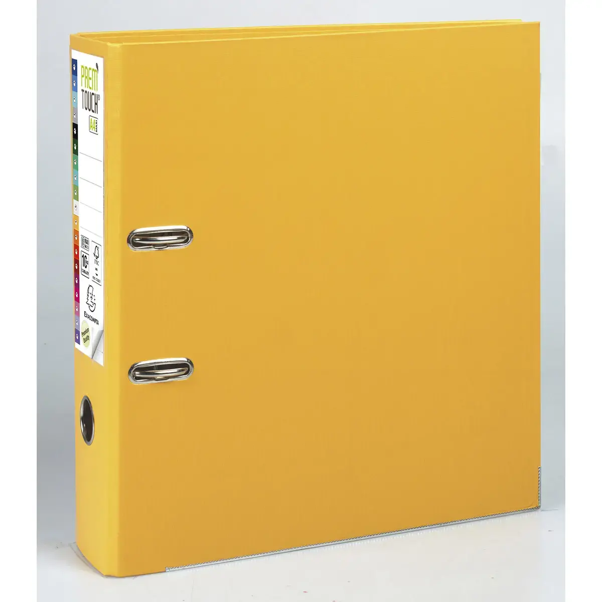 Classeur &agrave; levier jaune Prem'Touch - Exacompta photo du produit