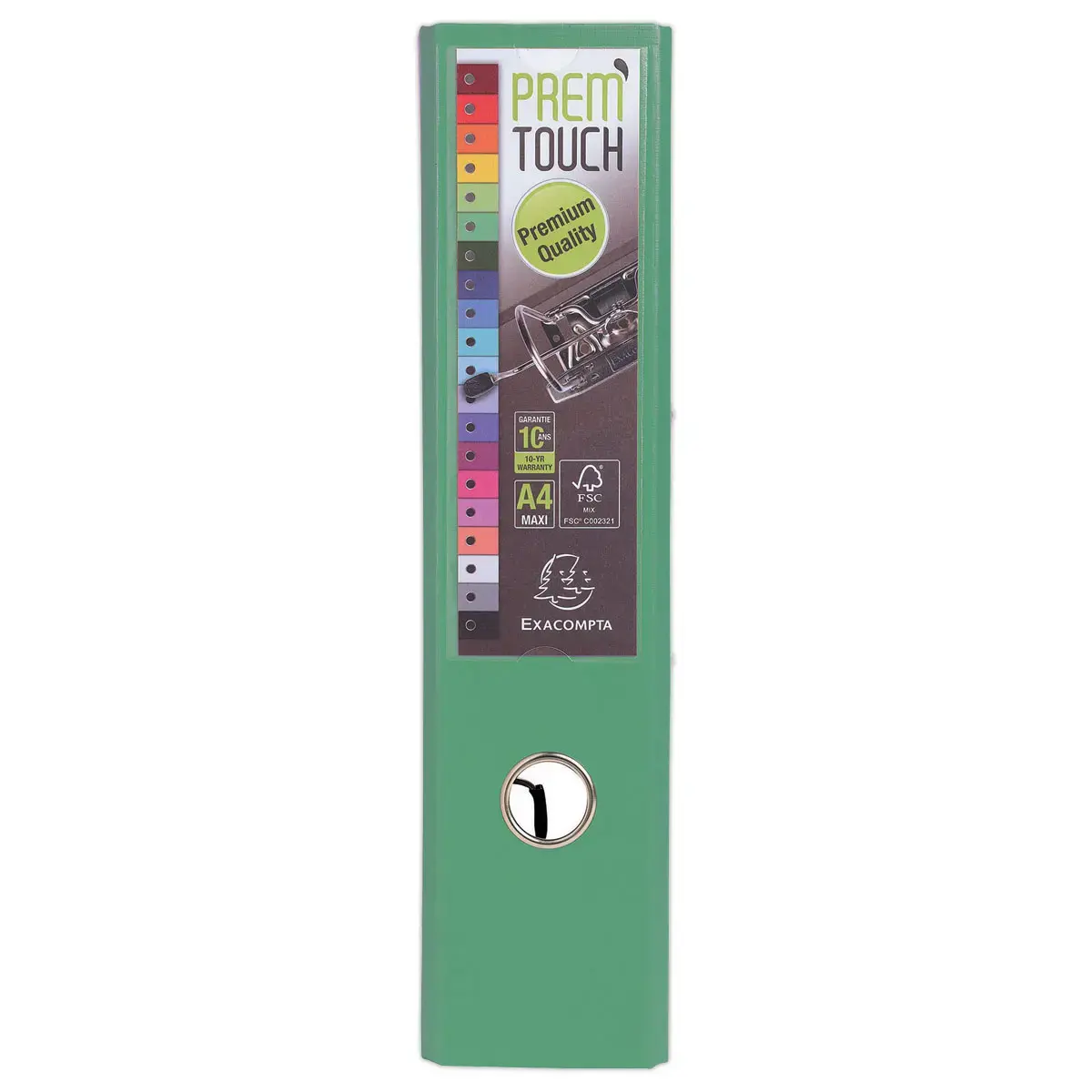 Classeur &agrave; levier vert Prem'Touch - Exacompta photo du produit