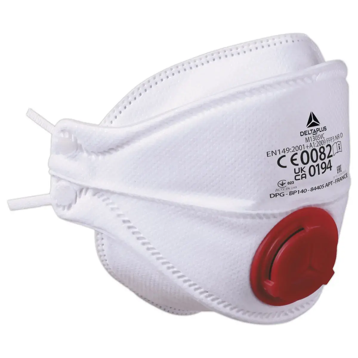 10 Masque blanc coque avec valve taille unique photo du produit