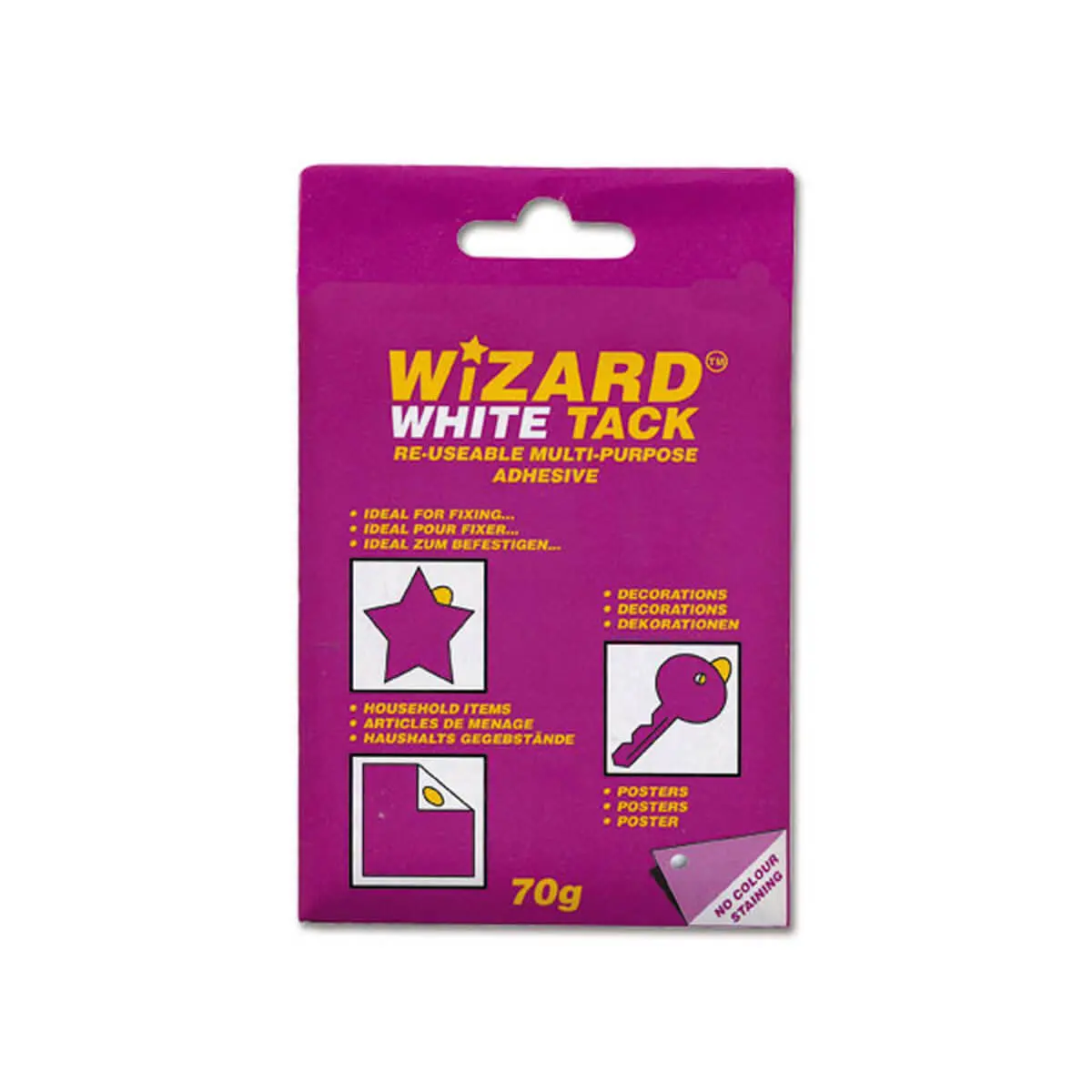 Pastilles blanches adhésives - étui de 78 - WIZARD photo du produit