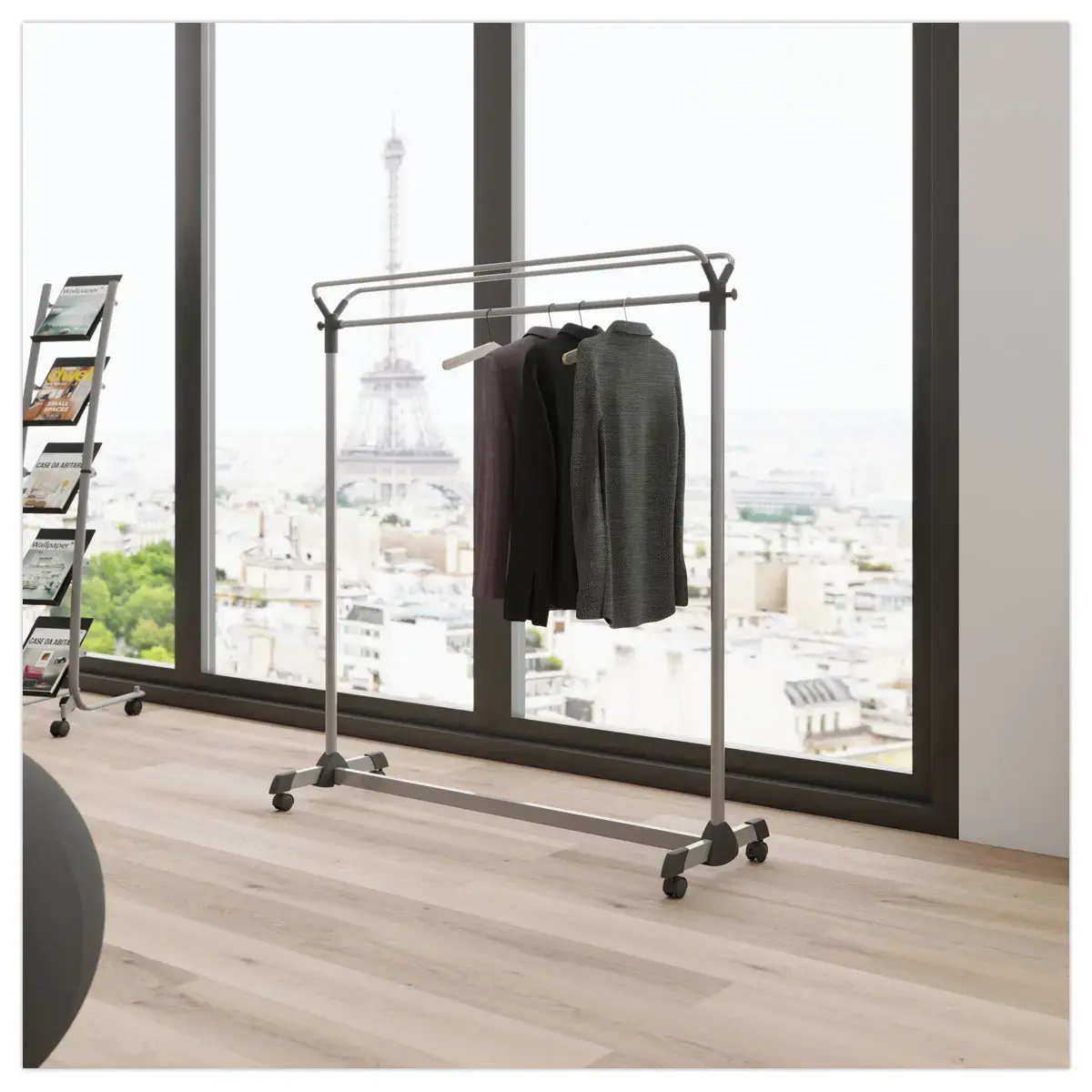 Vestiaire mobile en m&eacute;tal - 150 x 50 x 170 cm - ALBA photo du produit