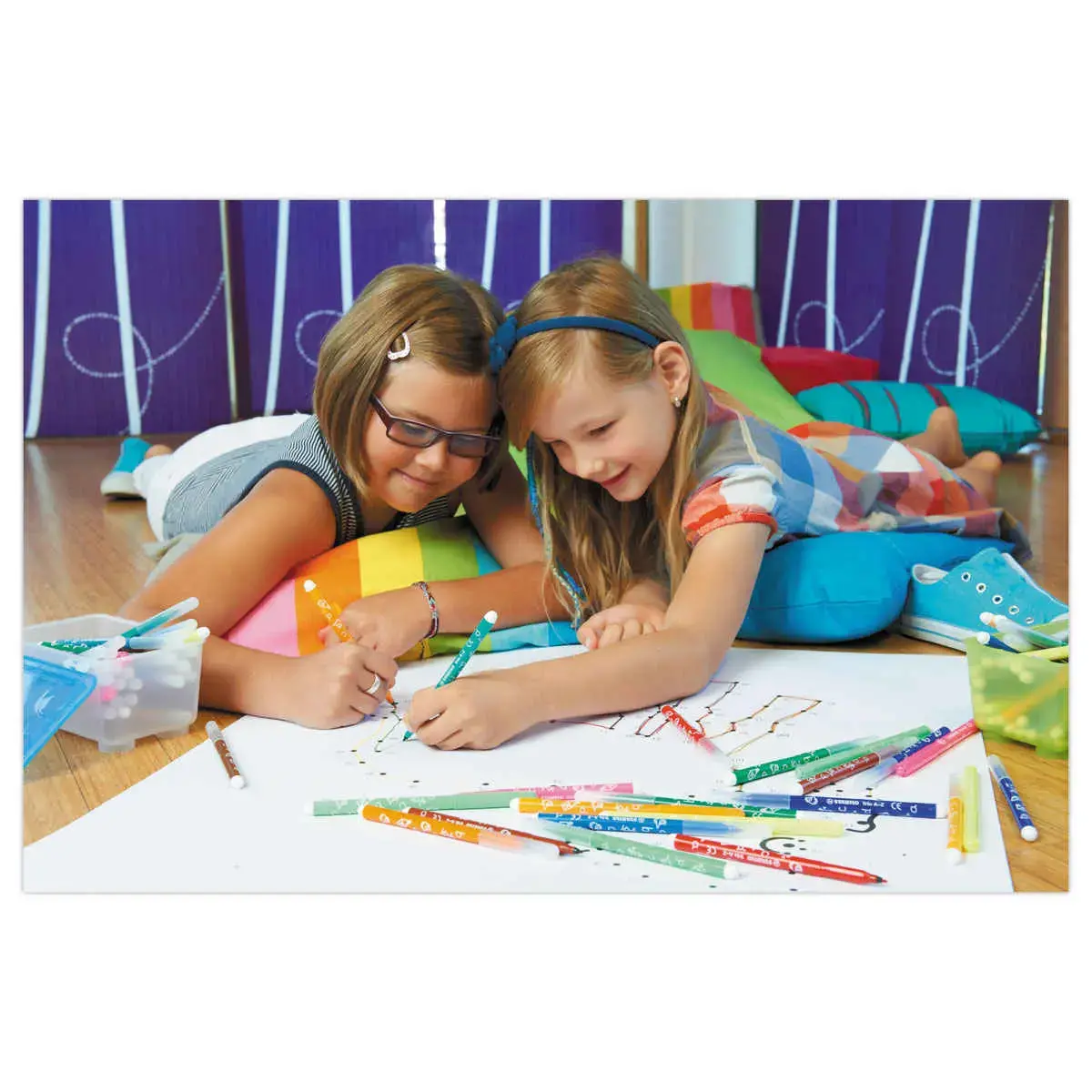 12 Feutres de coloriage Trio A-Z - Pointe moyenne - Encre eau - STABILO photo du produit