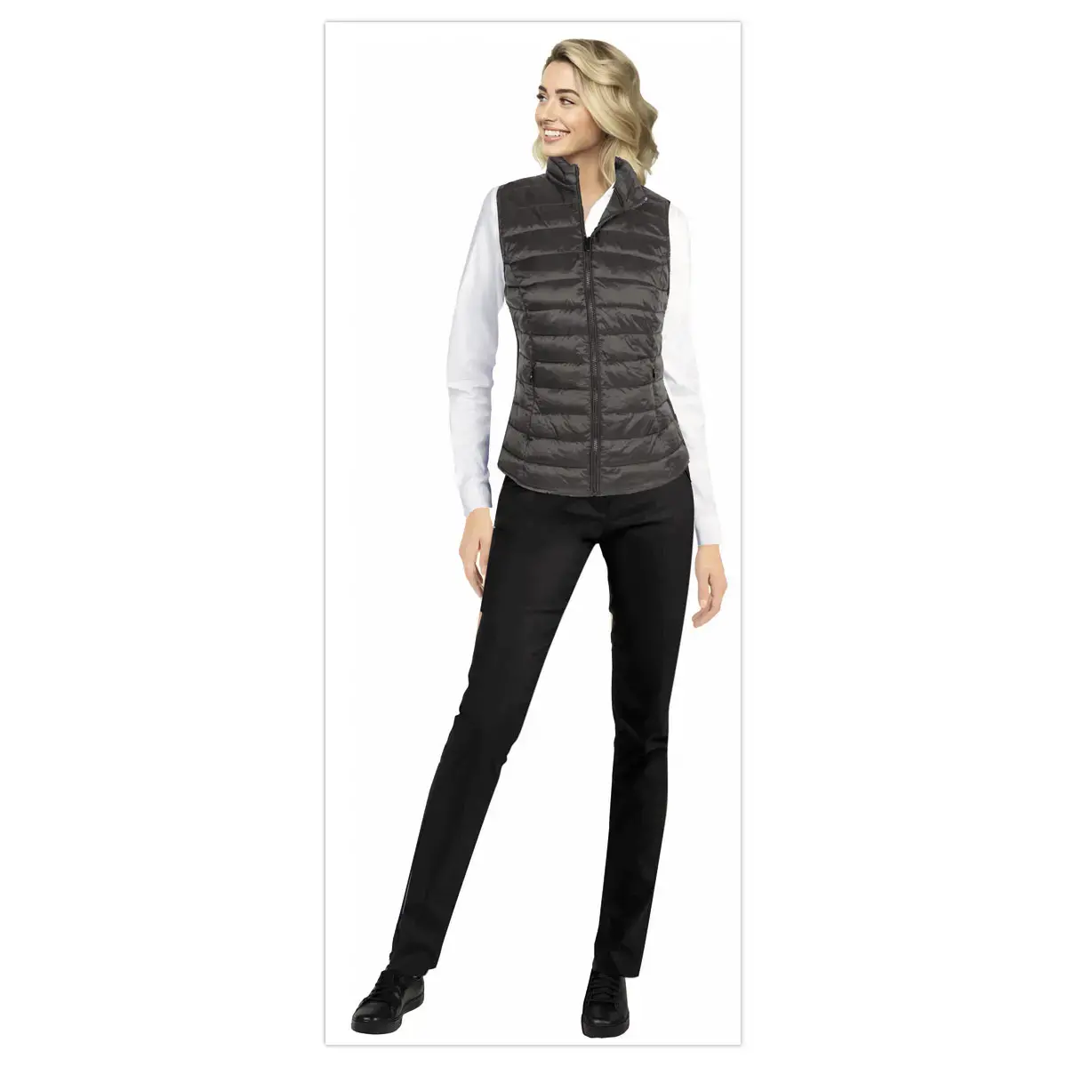 Doudoune sans manches femme M gris anthracite photo du produit