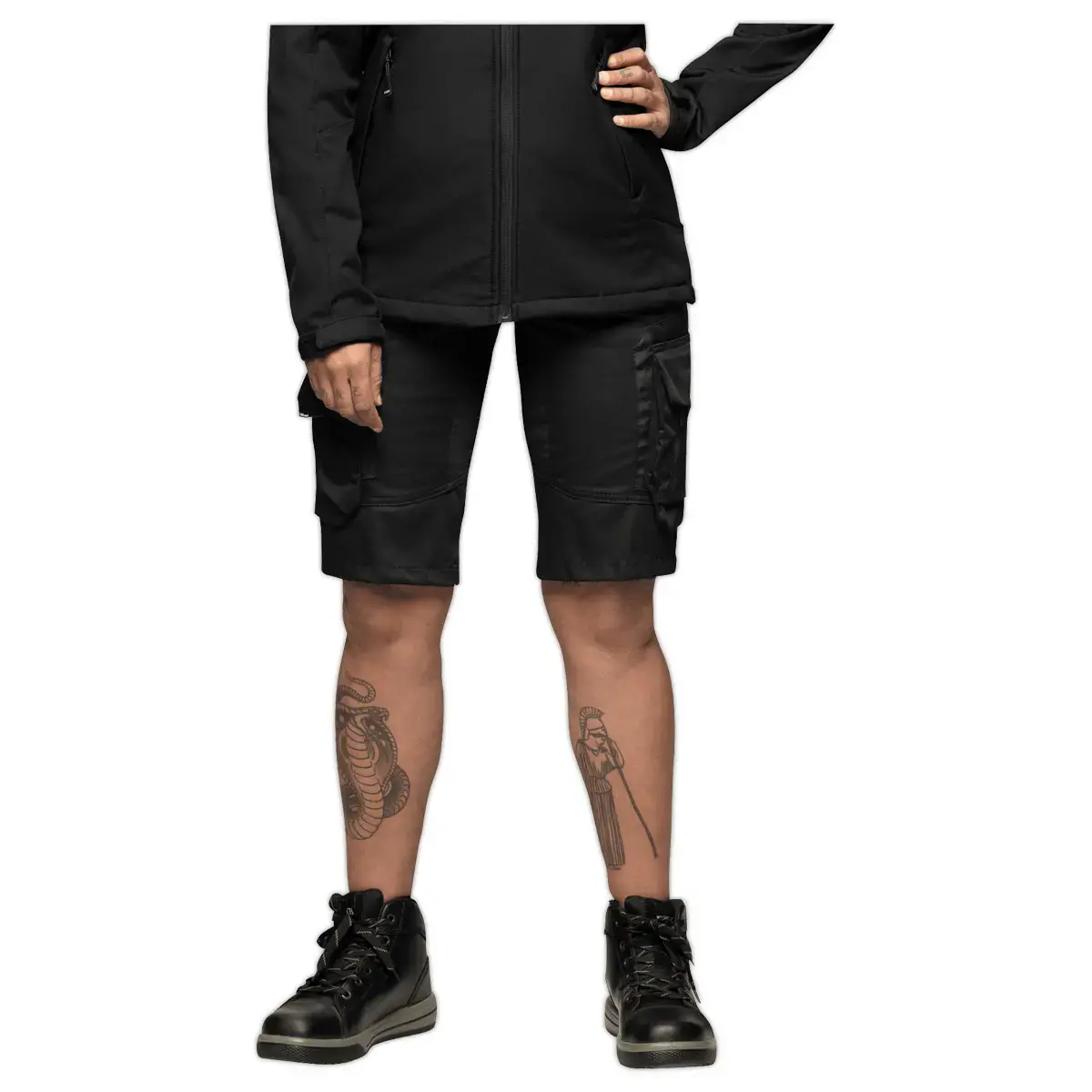 Bermuda de travail multipoches annika pour femme – noir – taille 38 photo du produit