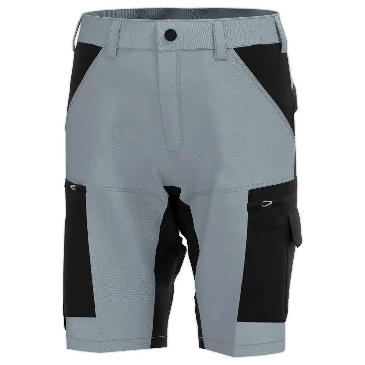 Bermuda de travail e-sunny gris/noir stretch oekotex - epic - t.4XL photo du produit