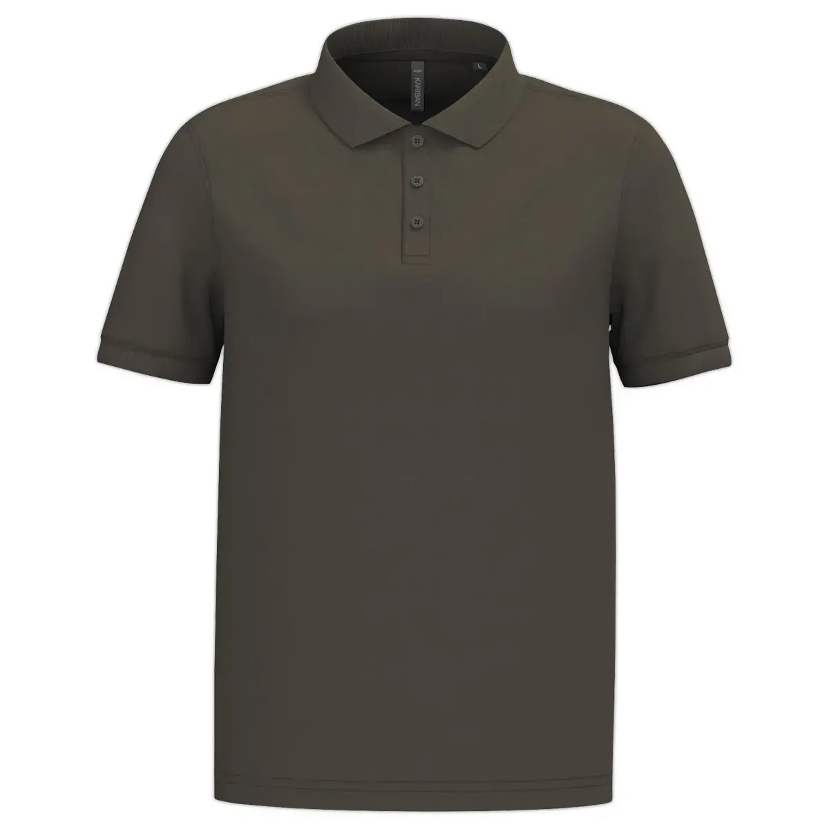 Polo piqué manches courtes homme dark khaki taille s photo du produit