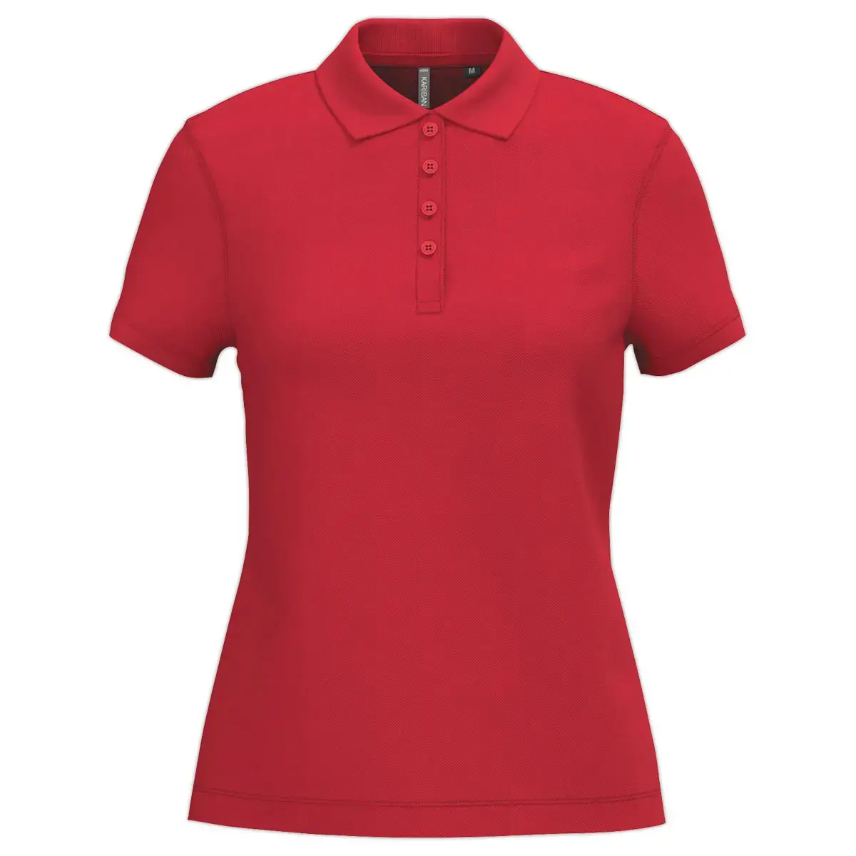Polo femme - Manches courtes - Taille L - Rouge photo du produit