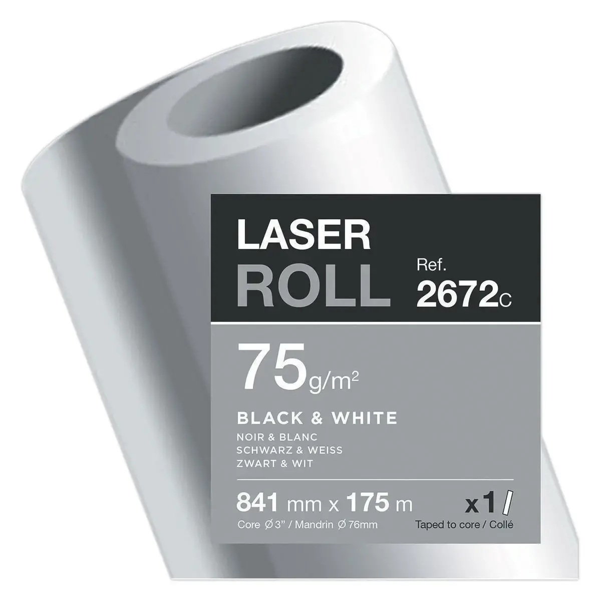 Rouleau de papier blanc pour copieur Clairefontaine 0,841x175 m - 75g photo du produit