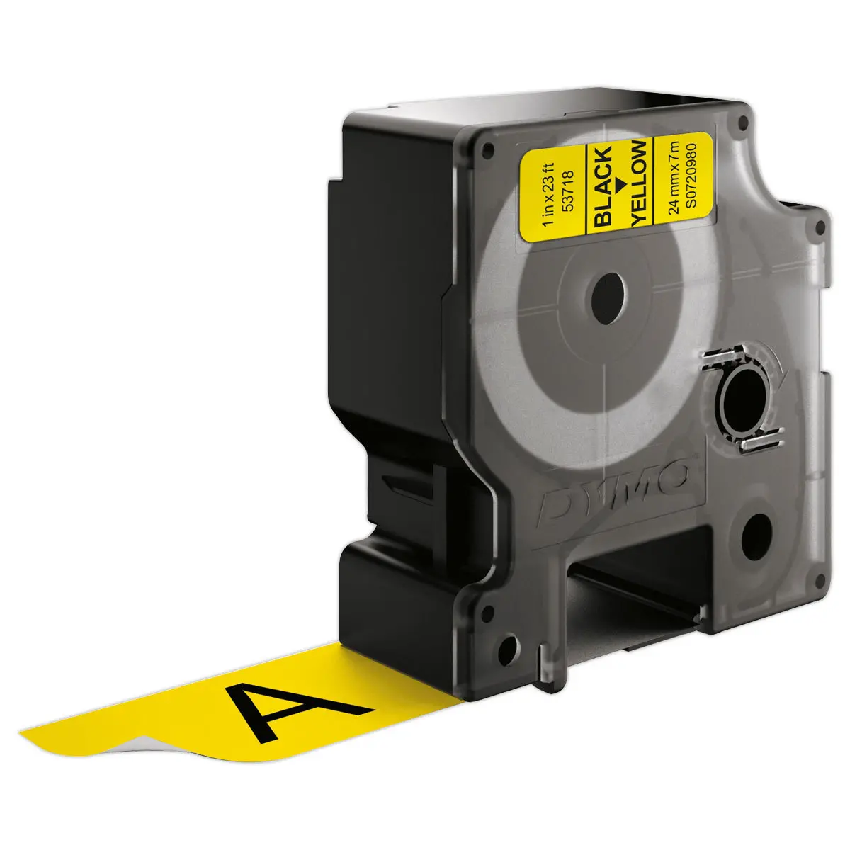 Ruban D1 DYMO S0720980 - 7 m x 24 mm - Texte noir sur fond jaune photo du produit