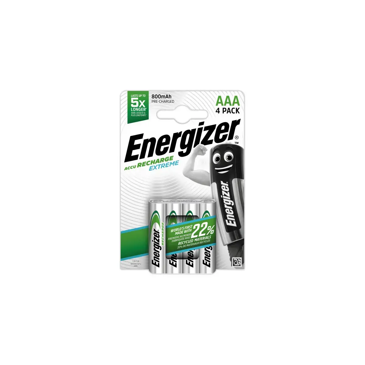4 Piles rechargeables Power Plus HR3 (AAA) - 1,2 Volts - Energizer photo du produit
