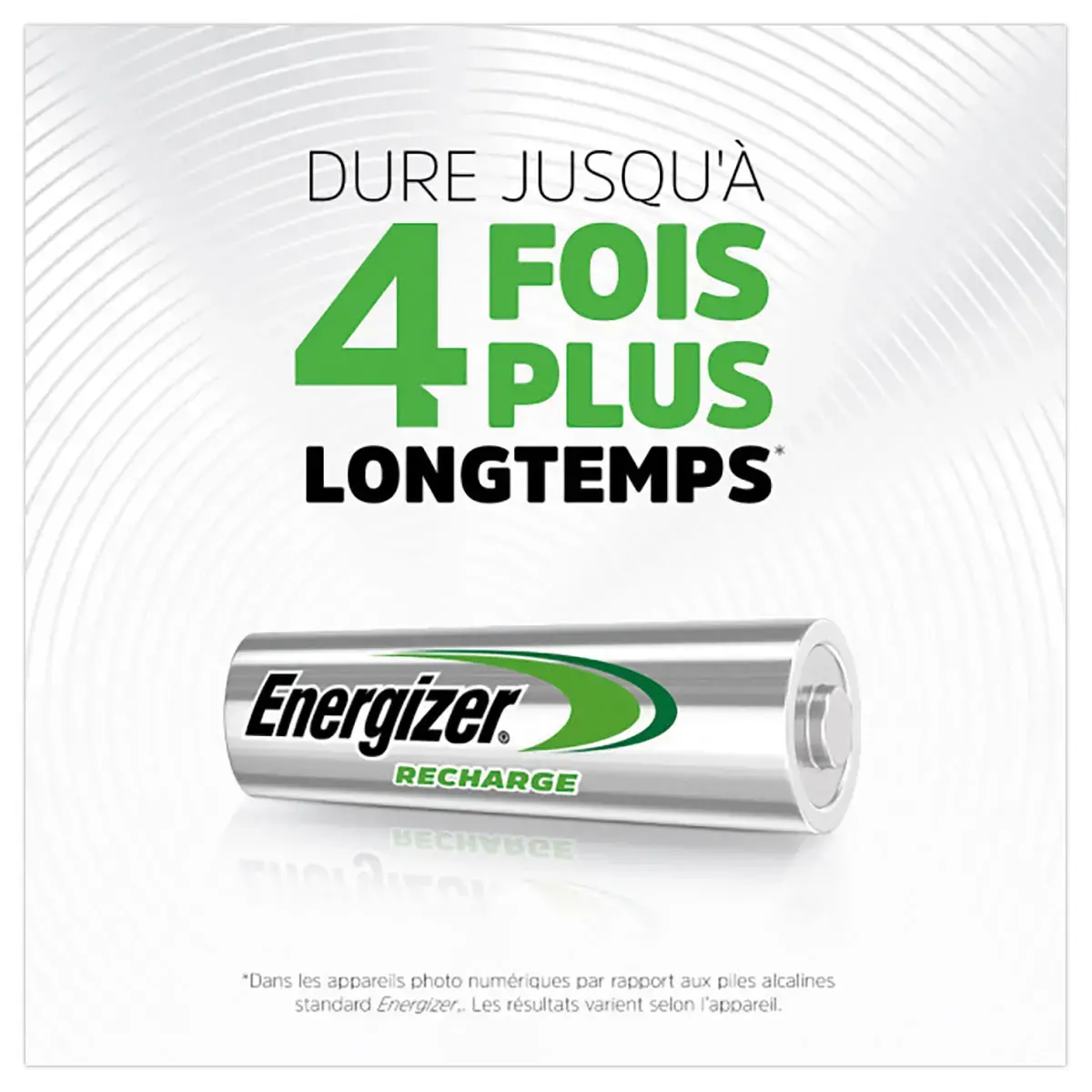 4 Piles rechargeables Power Plus HR3 (AAA) - 1,2 Volts - Energizer photo du produit