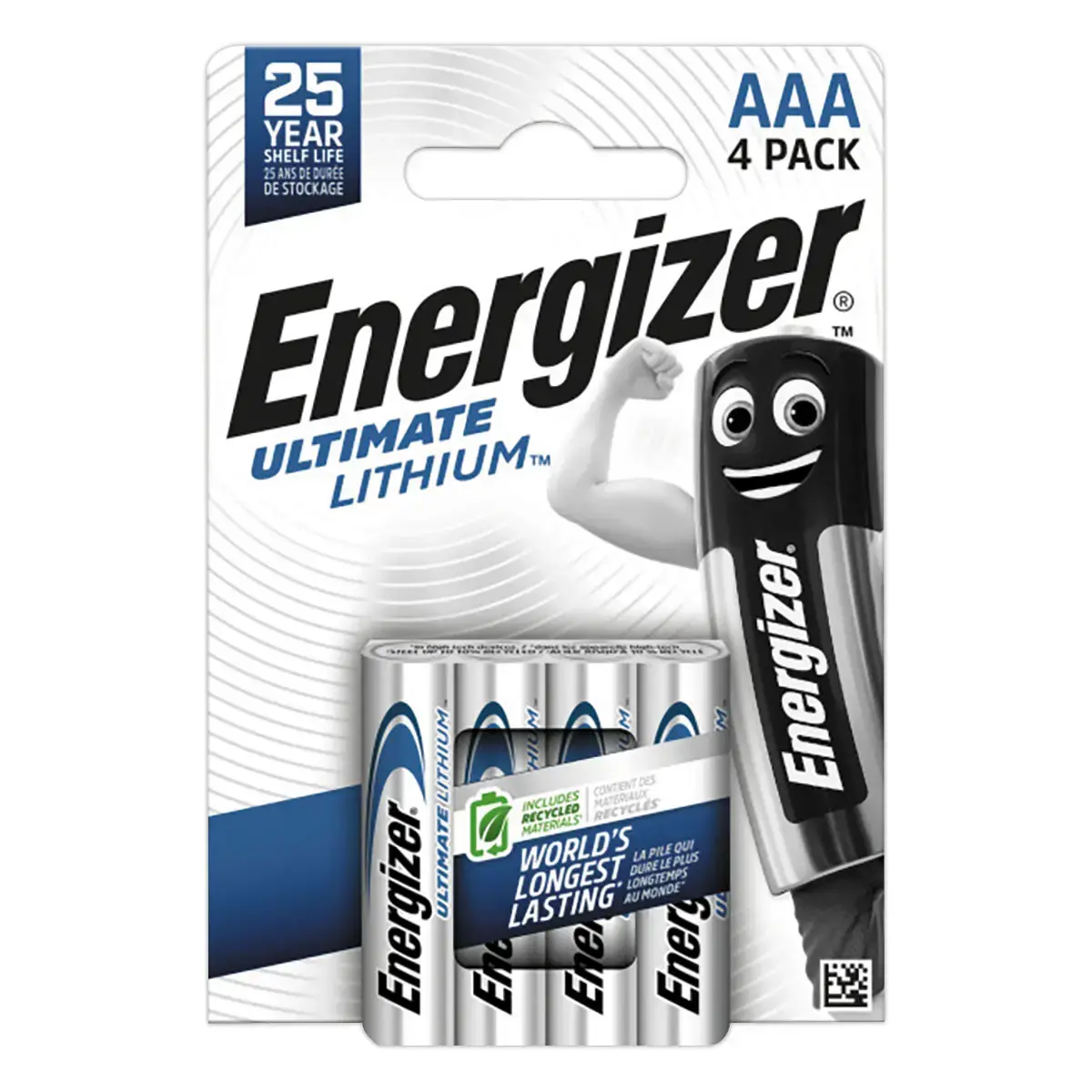 4 Piles LR3 (AAA) Ultimate Lithium Energizer 1,5V photo du produit