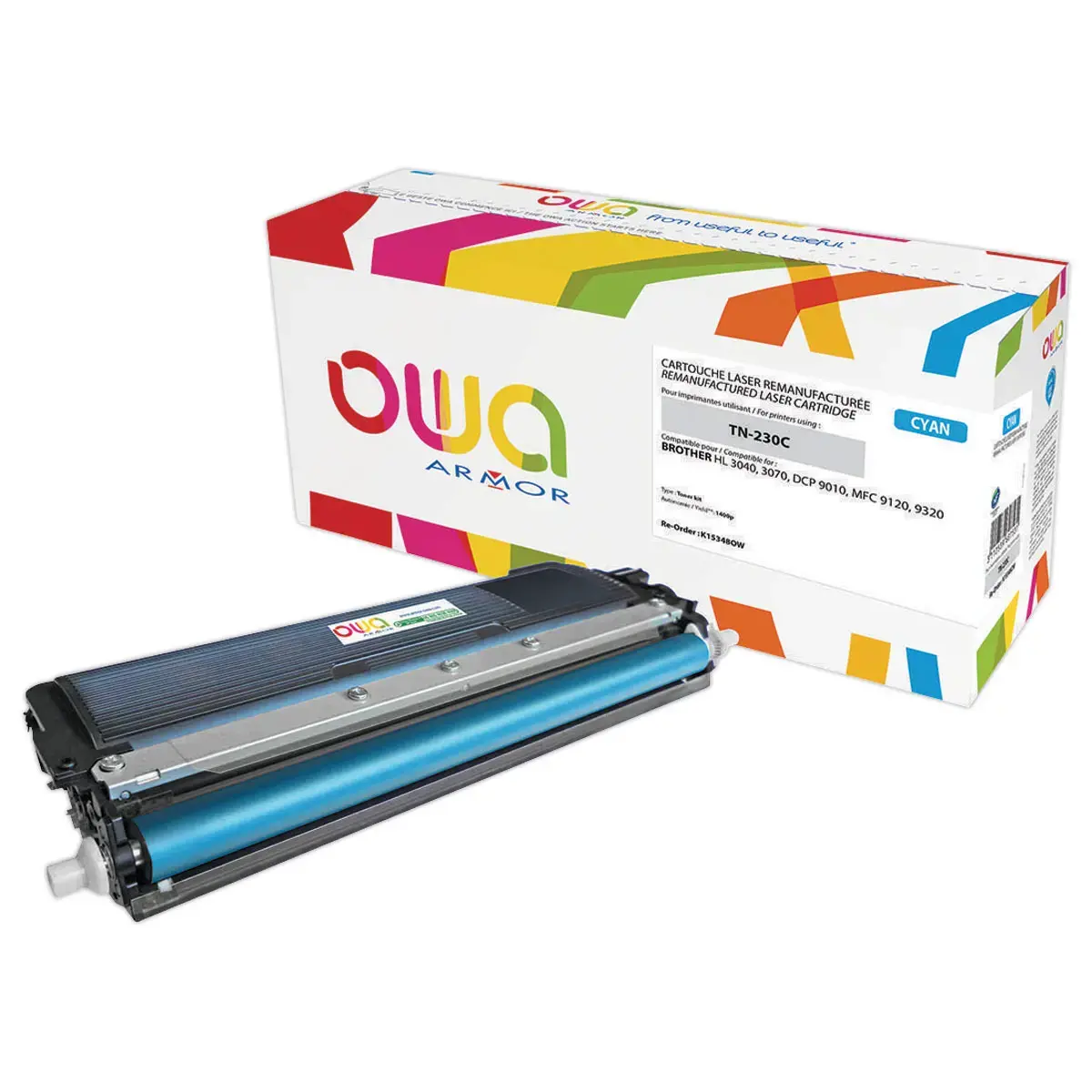 Toner éq. Brother TN-230C - Cyan - OWA photo du produit