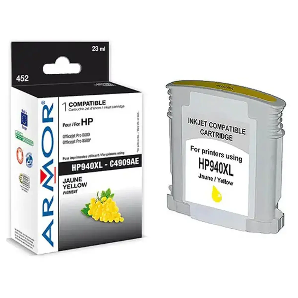Cartouche d'encre Armor jaune compatible HP C4909A photo du produit