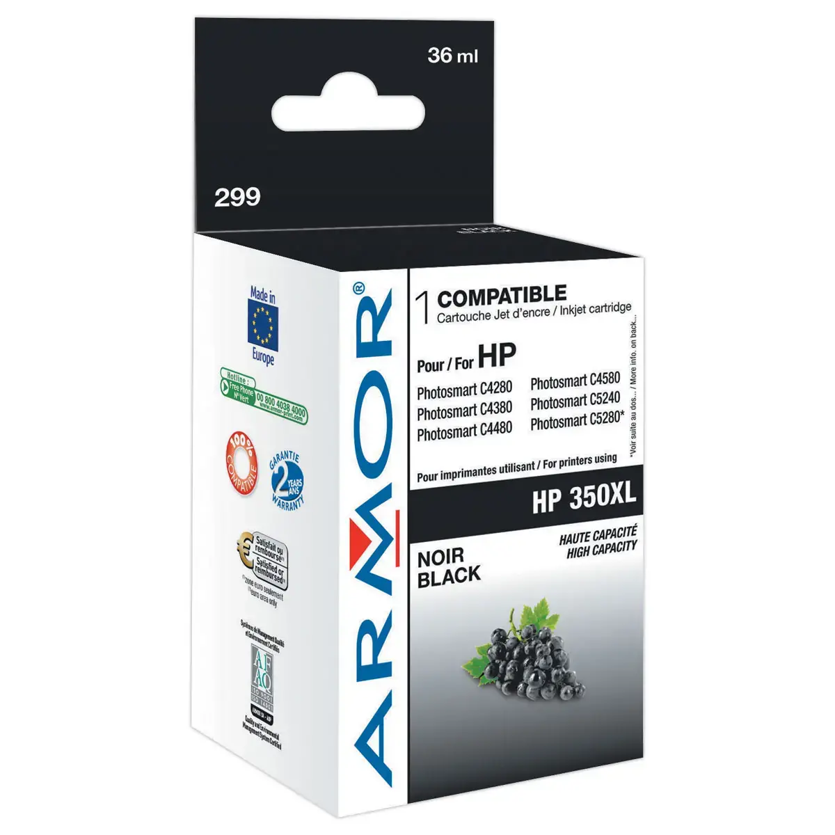 Cartouche &eacute;q. HP 350XL - Haute capacit&eacute; - Noir - OWA photo du produit