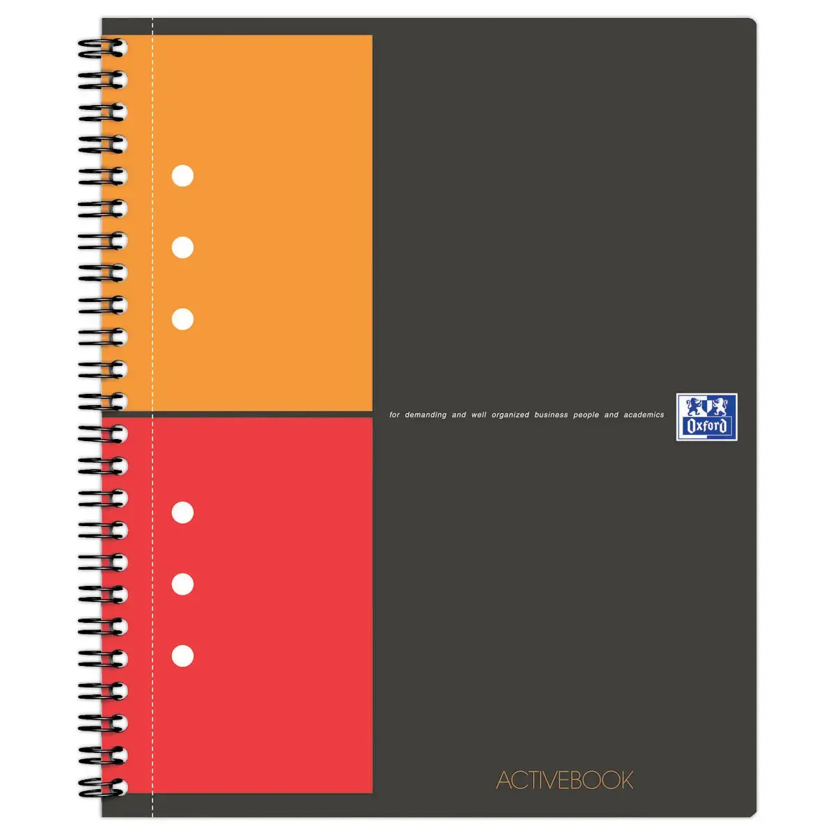 Cahier spirale Activebook - A5 160 Pages -5x5 -OXFORD International photo du produit