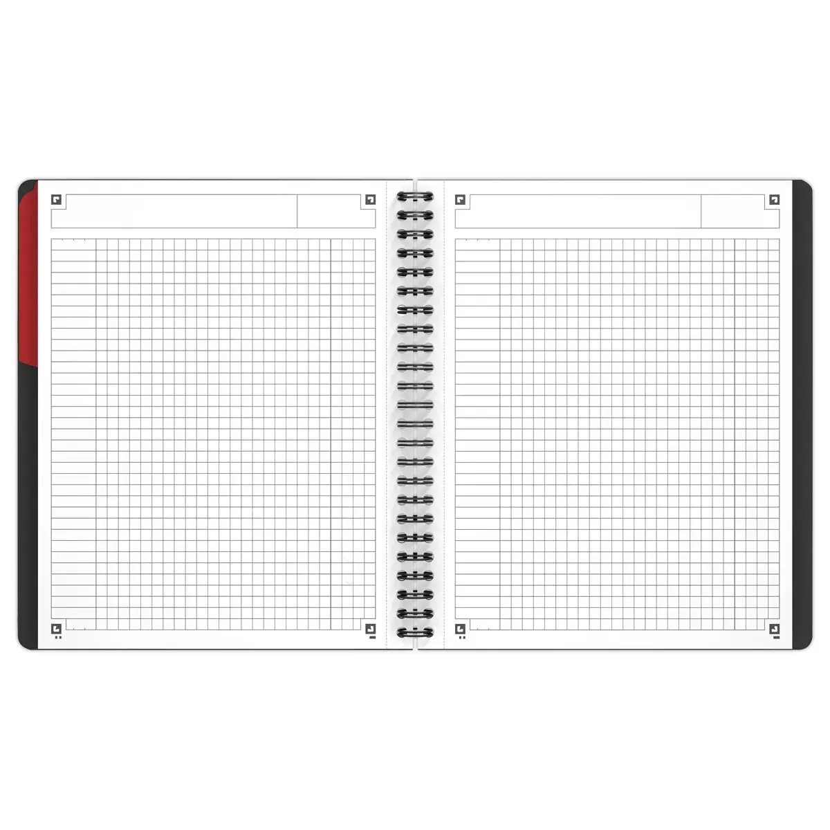 Cahier spirale Activebook - A5 160 Pages -5x5 -OXFORD International photo du produit