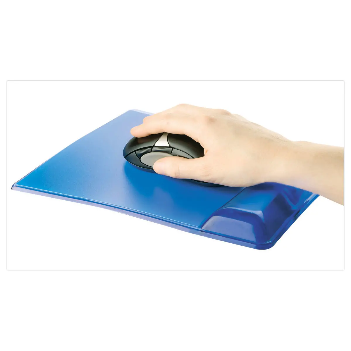 Tapis a souris repose-poignet bleu - Accessoires d'ordinateur