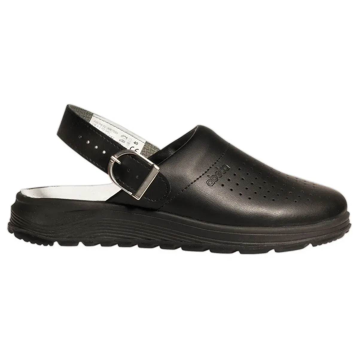 Paire Sabots perfor&eacute;s avec boucle - Taille 37 - Noir photo du produit
