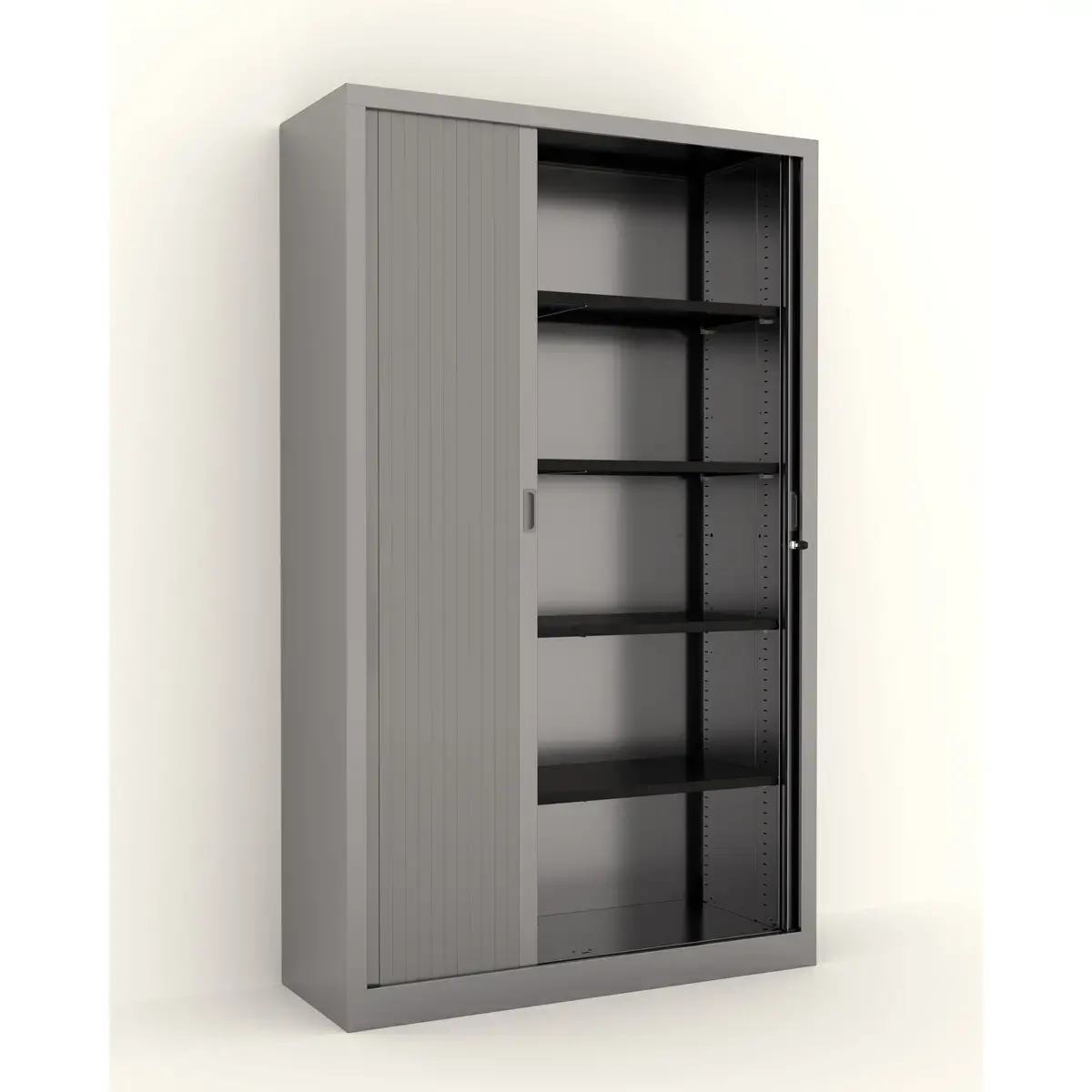 Armoire haute à rideaux - 198 x 120 cm - Alu photo du produit