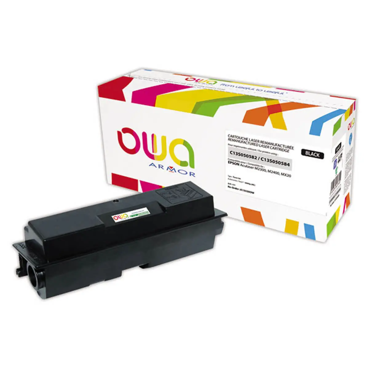 Toner éq. EPSON C13S050582, C13S050584 - Haute capacité - Noir - OWA photo du produit