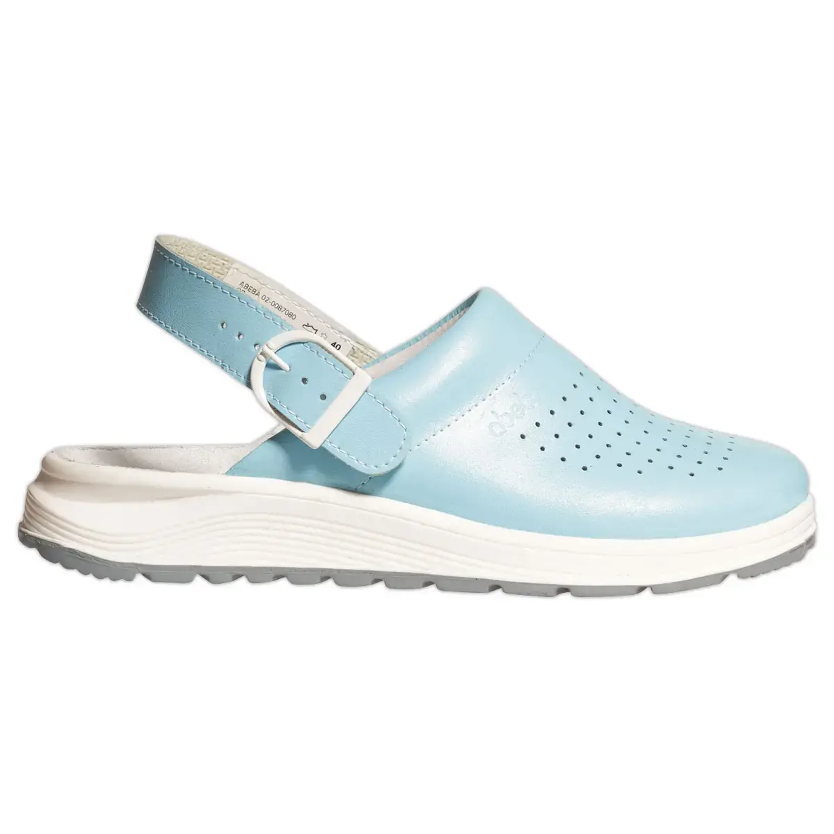 Sabot perforé avec boucle bleu taille 41 photo du produit