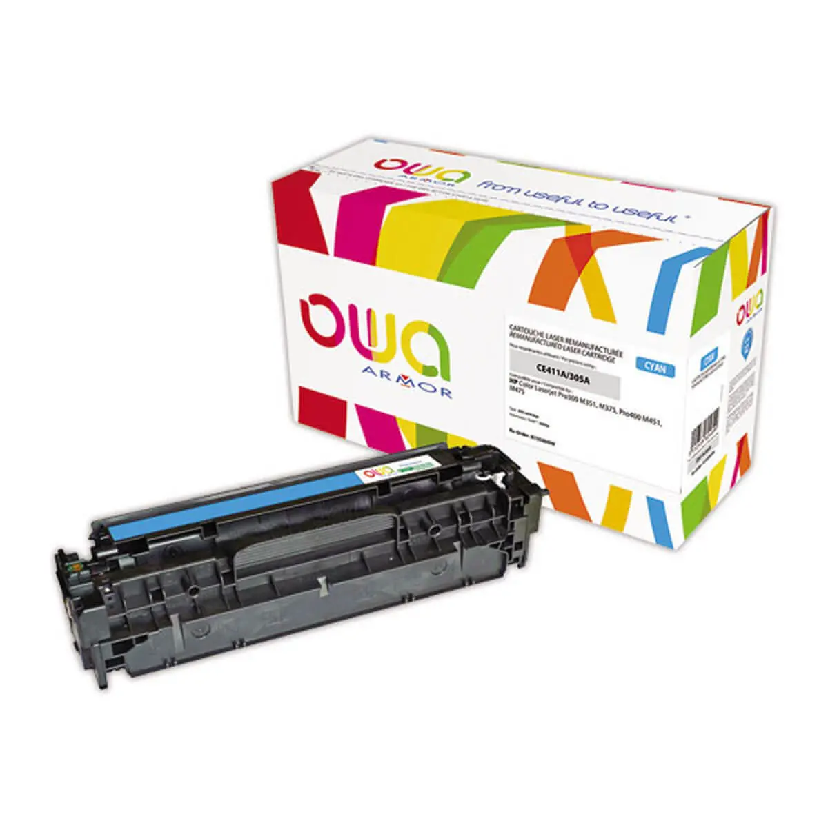Toner éq. HP CE411A - Cyan - OWA photo du produit