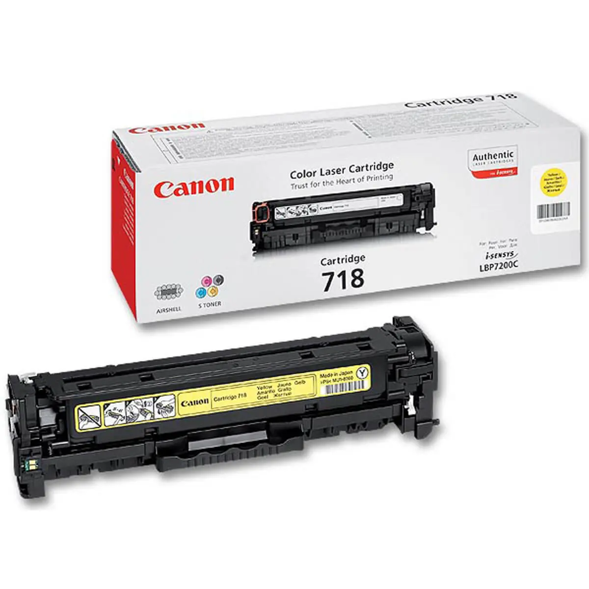 Toner CANON 718 jaune photo du produit