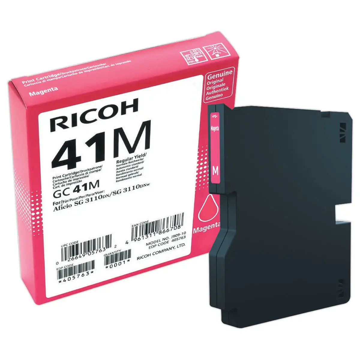 Cartouche Ricoh GC-41M magenta photo du produit