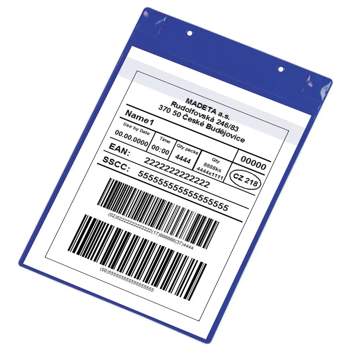 50 Pochettes logistiques magnétiques A4 portrait bleu foncé photo du produit