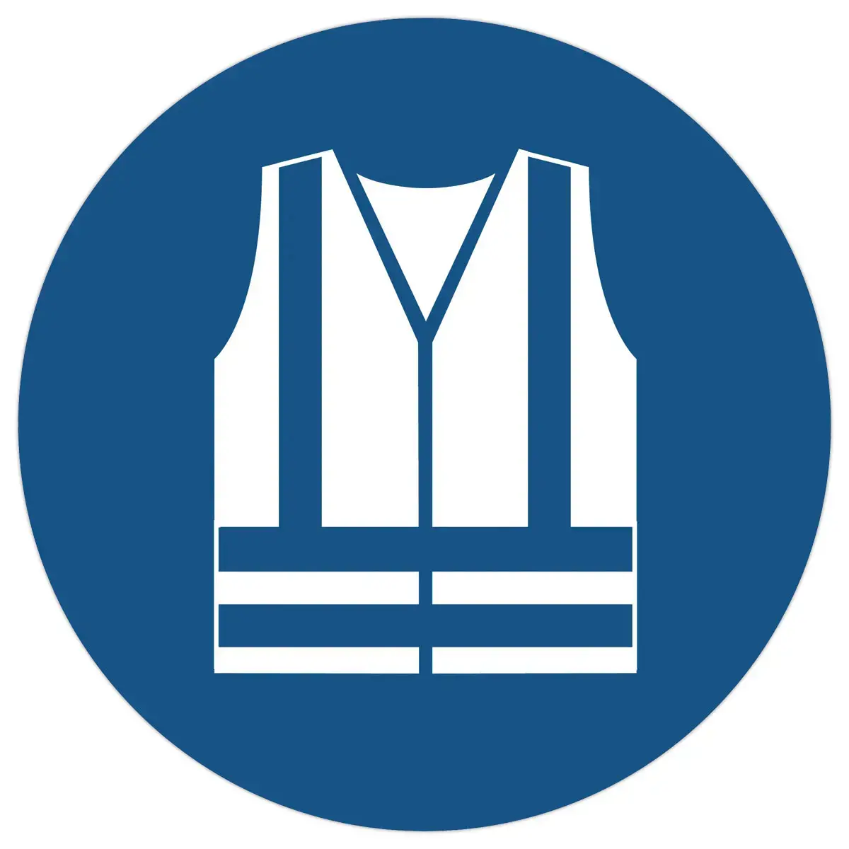 Panneau PVC rond adhésif ø 280mm Veste de haute visibilité obligatoire photo du produit