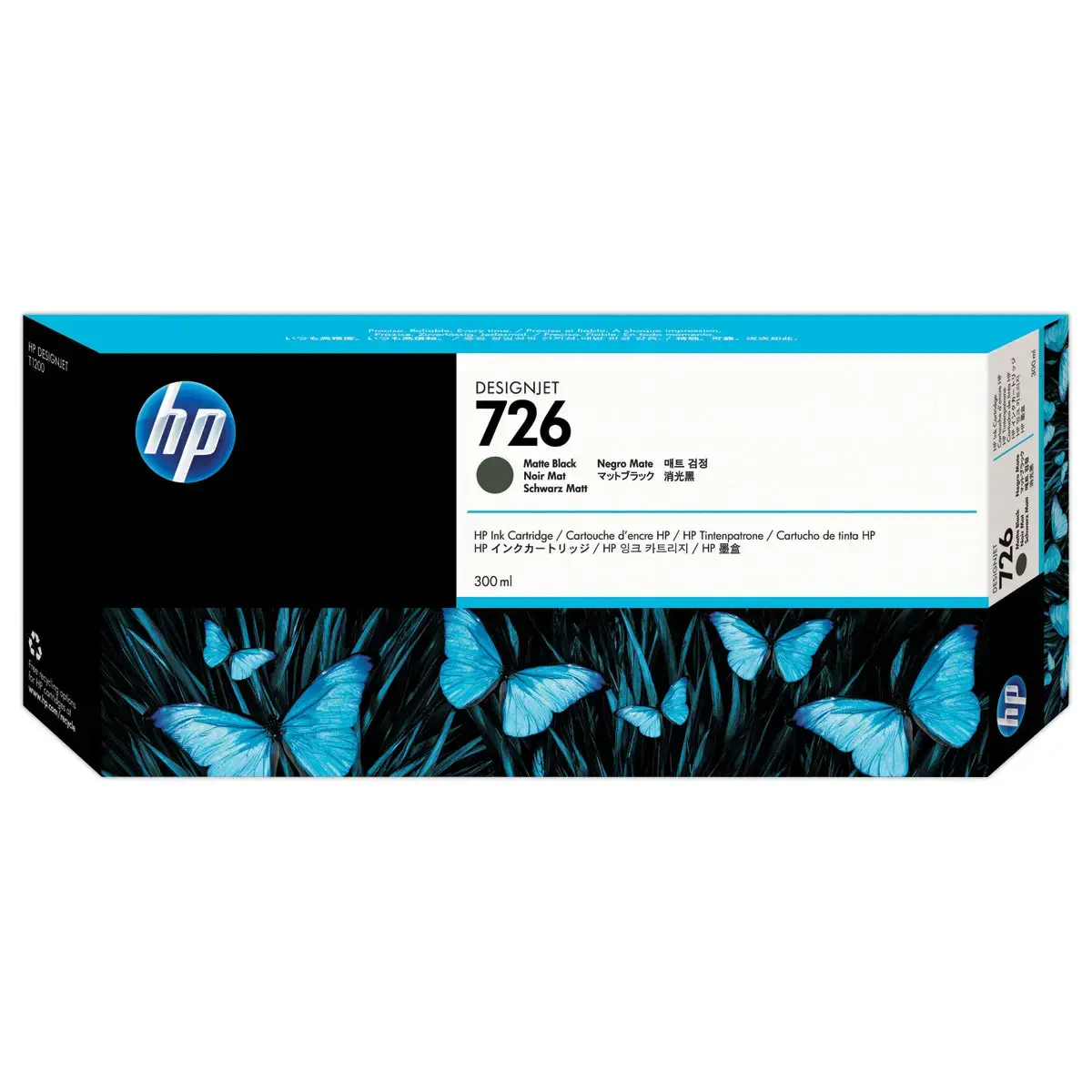 Cartouche d'encre 726 CH575A - Noir mat - HP photo du produit