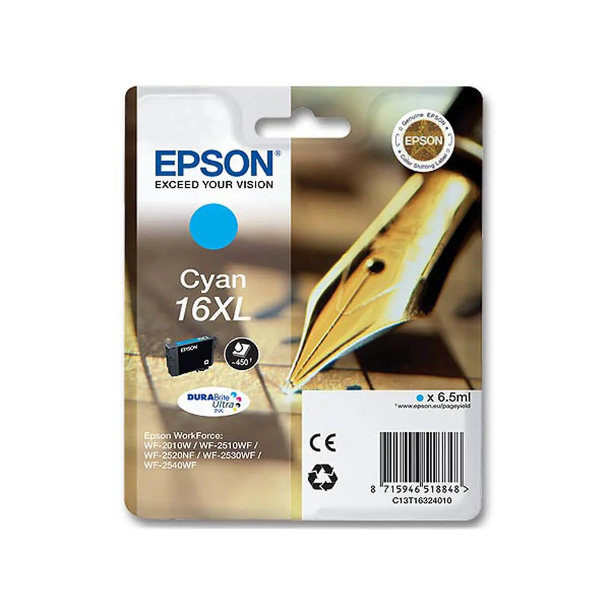 Cartouche Epson T1632 cyan photo du produit