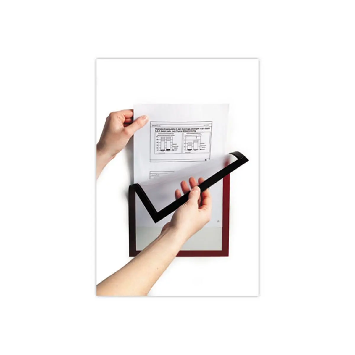 5 Cadres magnétiques Duraframe Magnetic - A4 - Rouge - Durable photo du produit