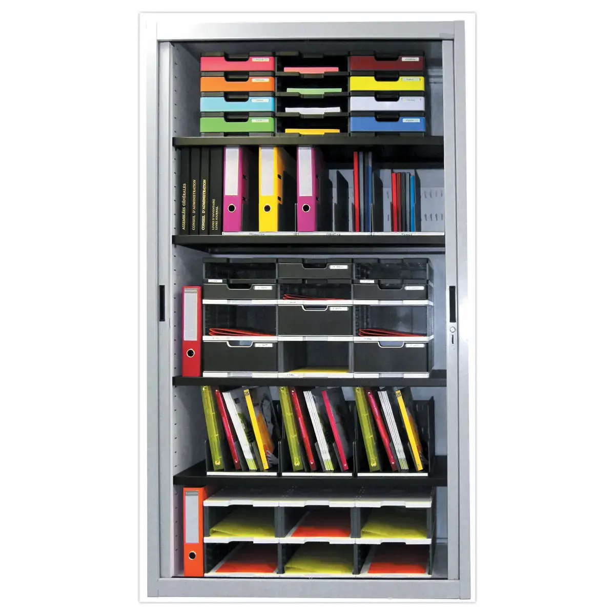 Tiroir pour cases Modulodoc - Hauteur normale 5,4 cm - porte &eacute;tiquette int&eacute;gr&eacute; - Exacompta photo du produit