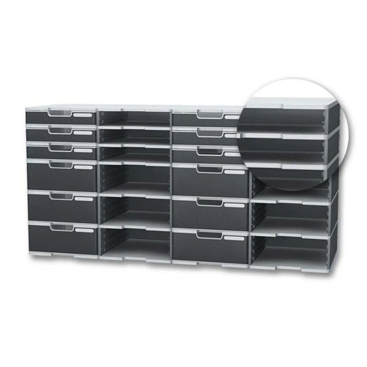 Set de cases Modulodoc - hauteur 5,6 cm - EXACOMPTA photo du produit