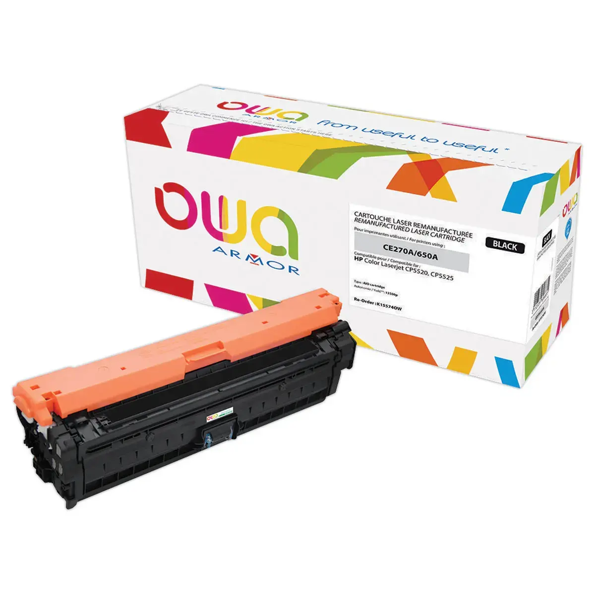 Toner éq. HP CE270A - Noir - OWA photo du produit
