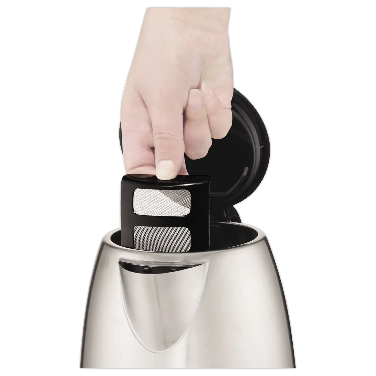 Bouilloire 1,5L - Coloris inox et noir - MOULINEX photo du produit