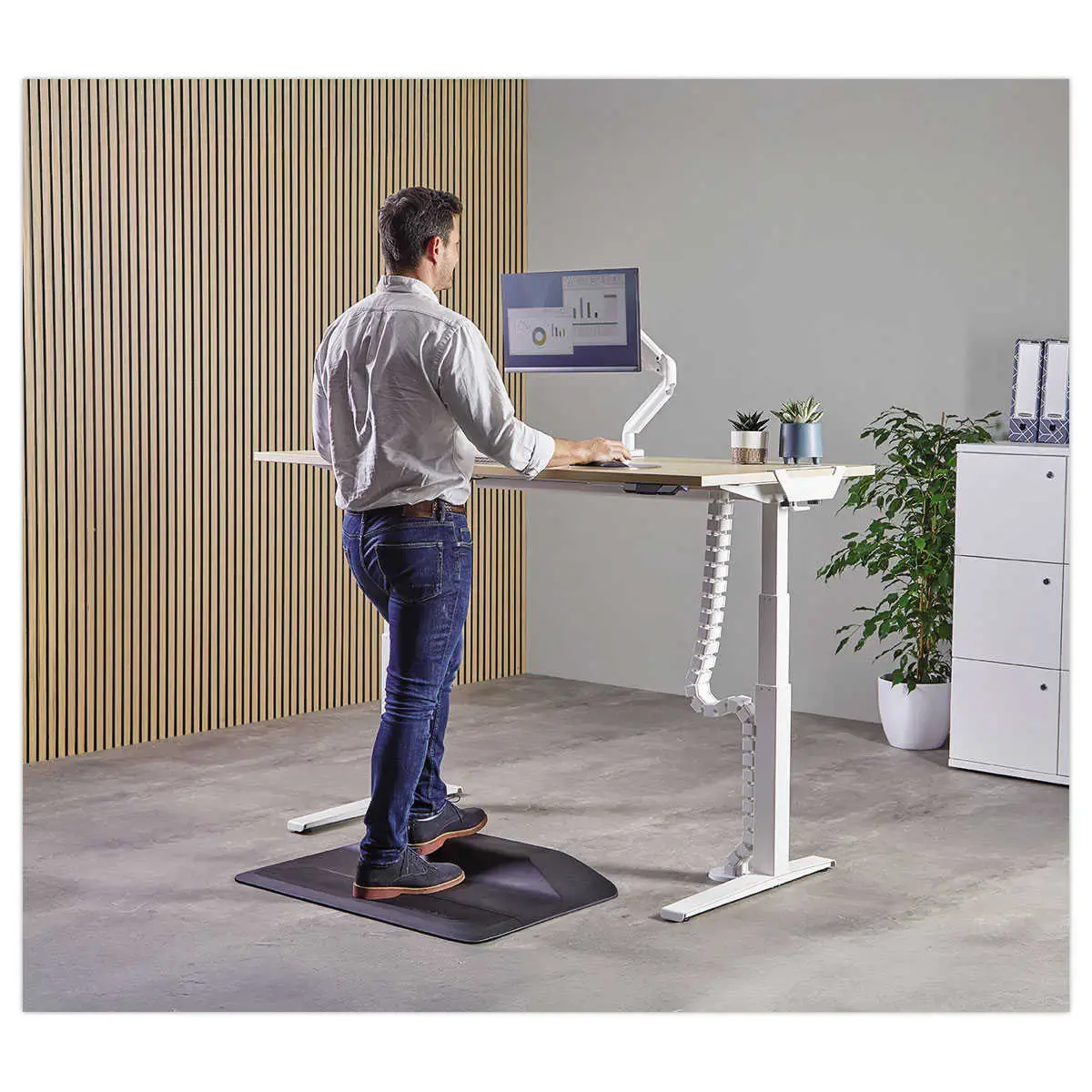 Organisateur de câbles Cable Spine - Blanc - Fellowes photo du produit