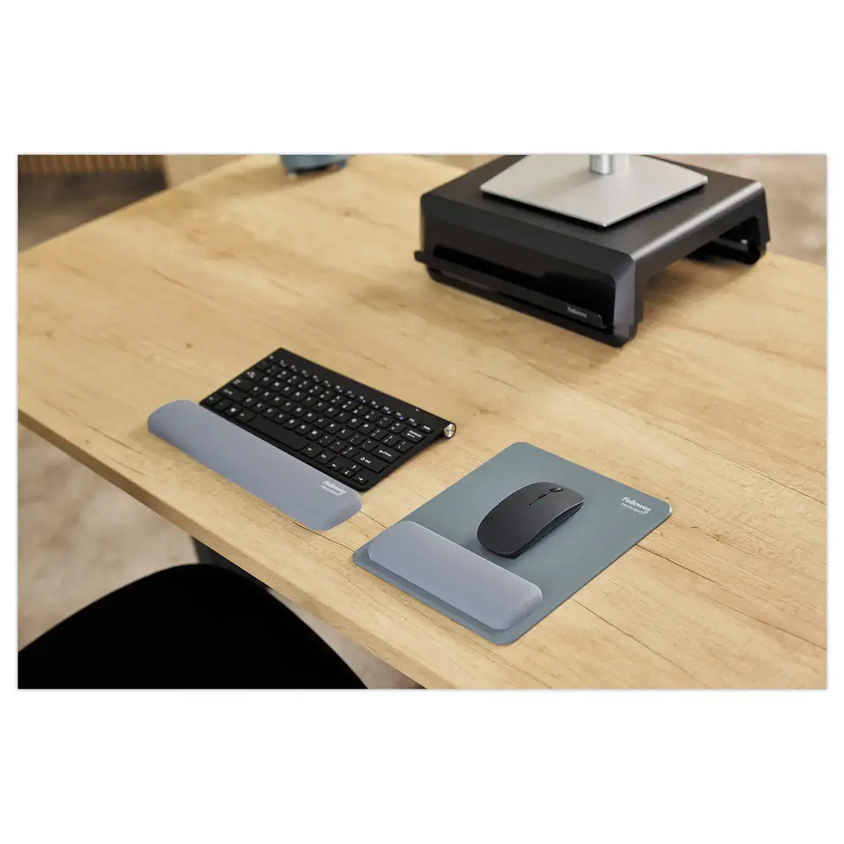 Tapis de souris avec repose-poignet Breyta - Bleu gris - FELLOWES photo du produit