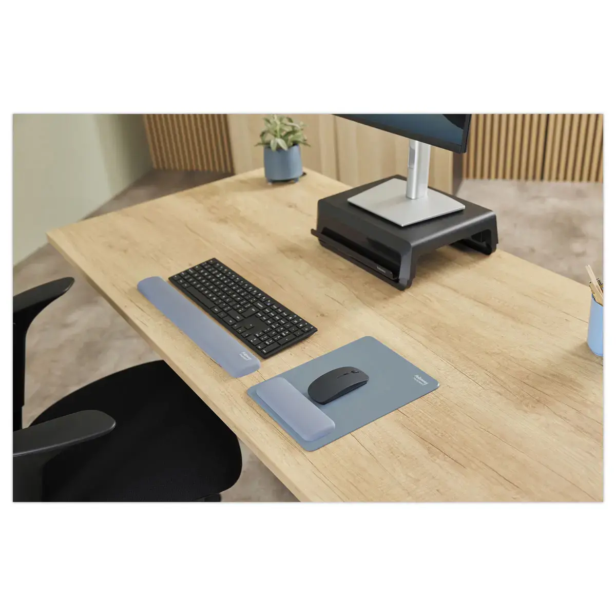 Tapis souris repose-poignet XL Breyta - Bleu gris - Fellowes photo du produit