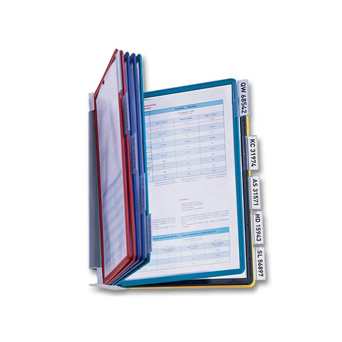 Kit de pr&eacute;sentation mural Vario Durable - 10 poches A4 - Coloris assortis photo du produit