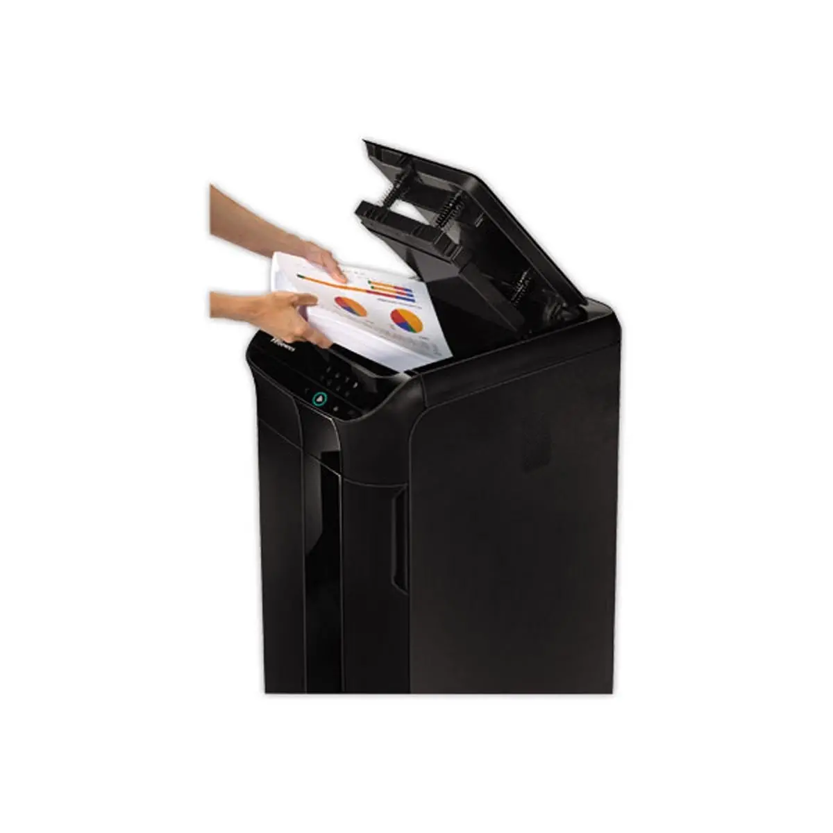 Destructeur de documents automatique Fellowes Automax 350C - coupe croisée - utilisation fréquente photo du produit