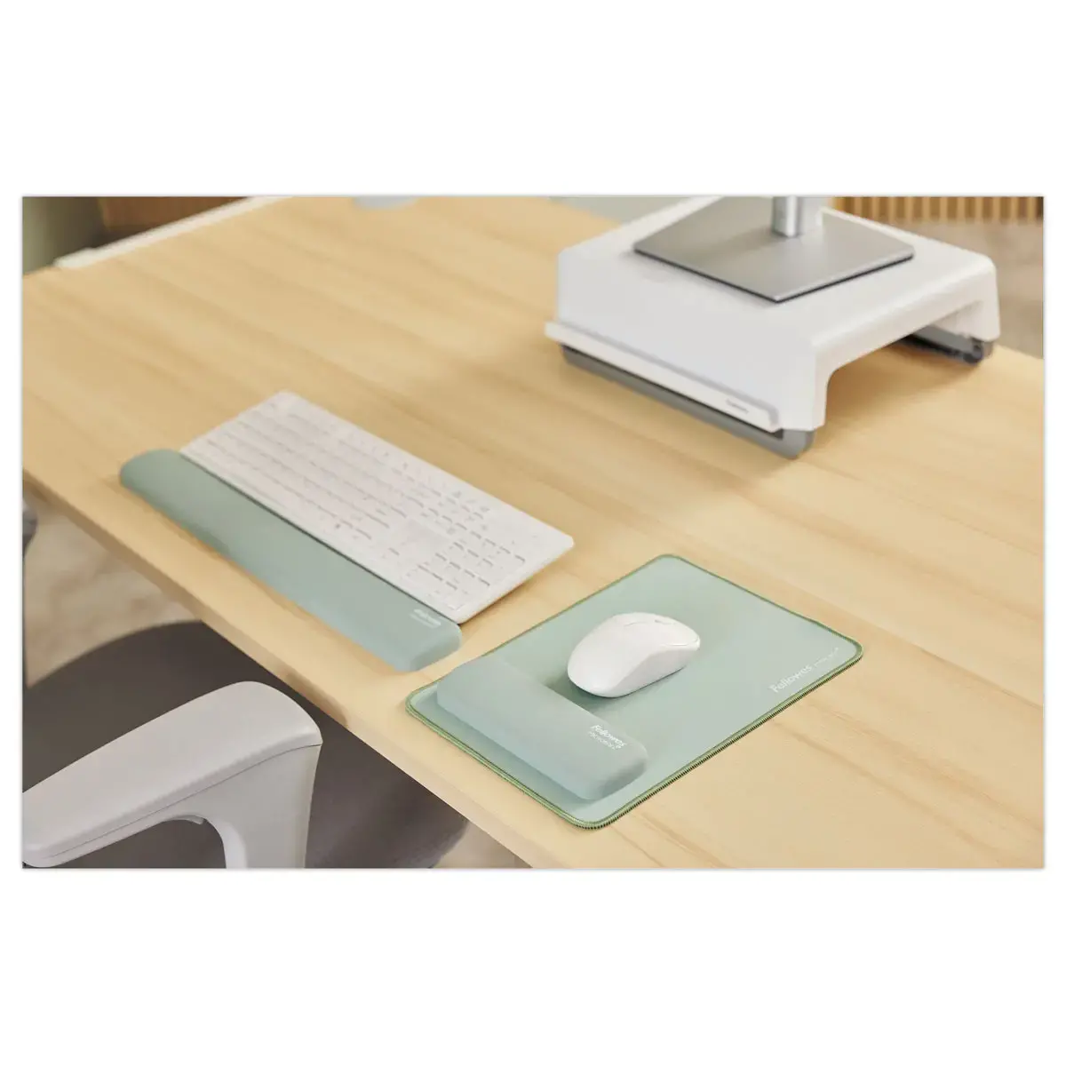 Tapis de souris repose-poignet Breyta - Vert sauge - Fellowes photo du produit