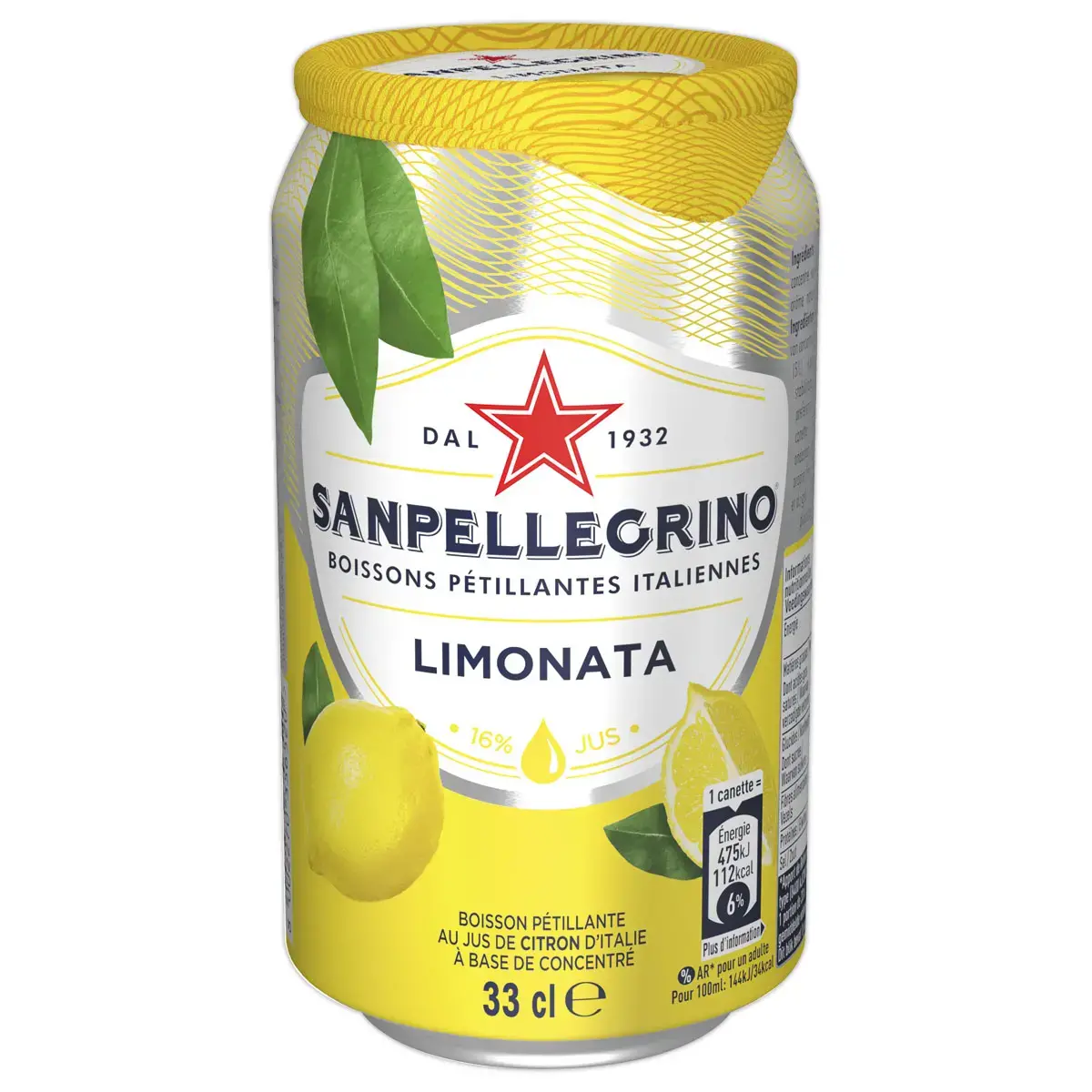 6 Canettes - Arôme citronnade - 33cl - SAN PELLEGRINO photo du produit