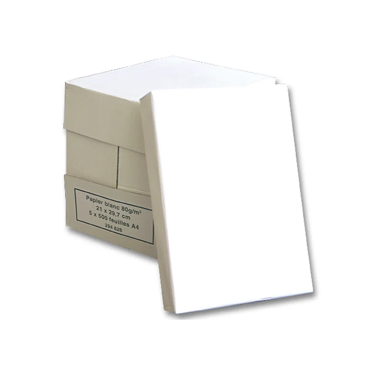 5 ramettes de 500 feuilles - Papier blanc - A4 - 75g - Économique photo du produit