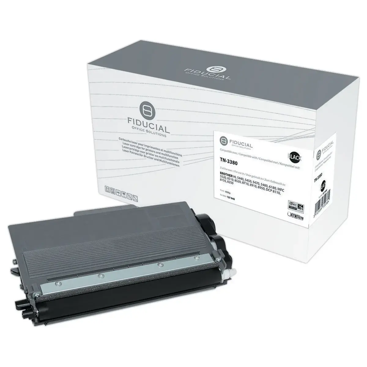Toner remanufacturé éq. Brother TN-3380 - Noir photo du produit